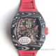 Swiss Richard Mille RM-011 Forged Carbon Limited Edition Watch Red Rubber Strap (9)_th.jpg